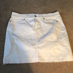 Loft white Denim skirt,